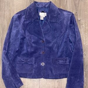 Live a Little Vintage Deep Purple Leather Jacket